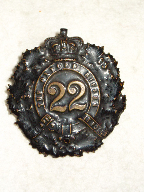 MM103 - 22nd Battalion The Oxford Rifles, Victorian Officer's Glengarry Badge